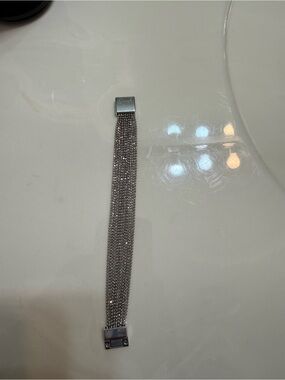 Erimish Silver Multi-Chain Mesh Bracelet
